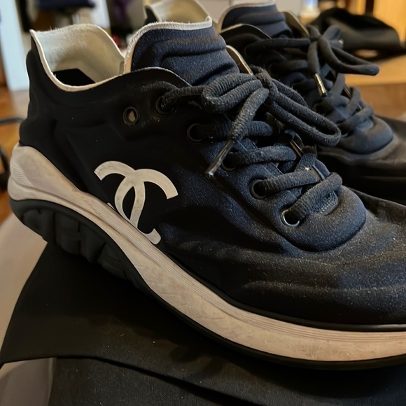 Chanel Mens Navy Black Sport Sprint CC Logo Runner Sneakers Size 43 10 –  THE-ECHELON